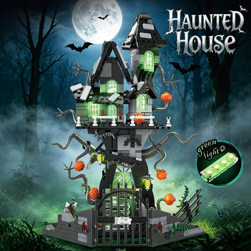 Haunted House Building Blocks with Light