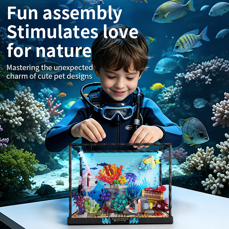 Underwater Fish Tank Building Blocks with Light