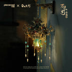 Eternal Bloom Lantern Metal 3D Puzzle Refrigerator Magnet With Light DIY Fridge Decor