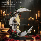 Gothic Crescent Moon Skull Building Blocks