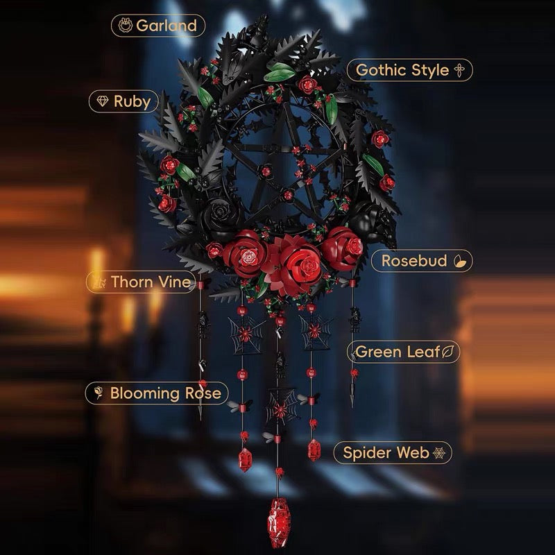 Gothic Rose Star Ring Building Blocks