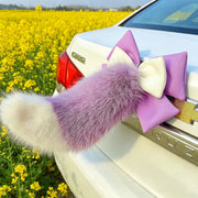 Purple White Bow Tail