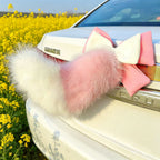 New Fluffy Bow Car Tail Decoration with Voice and Remote Control