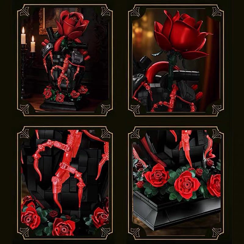 Gothic Heart Rose Building Blocks