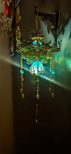 Eternal Bloom Lantern Metal 3D Puzzle Refrigerator Magnet With Light DIY Fridge Decor