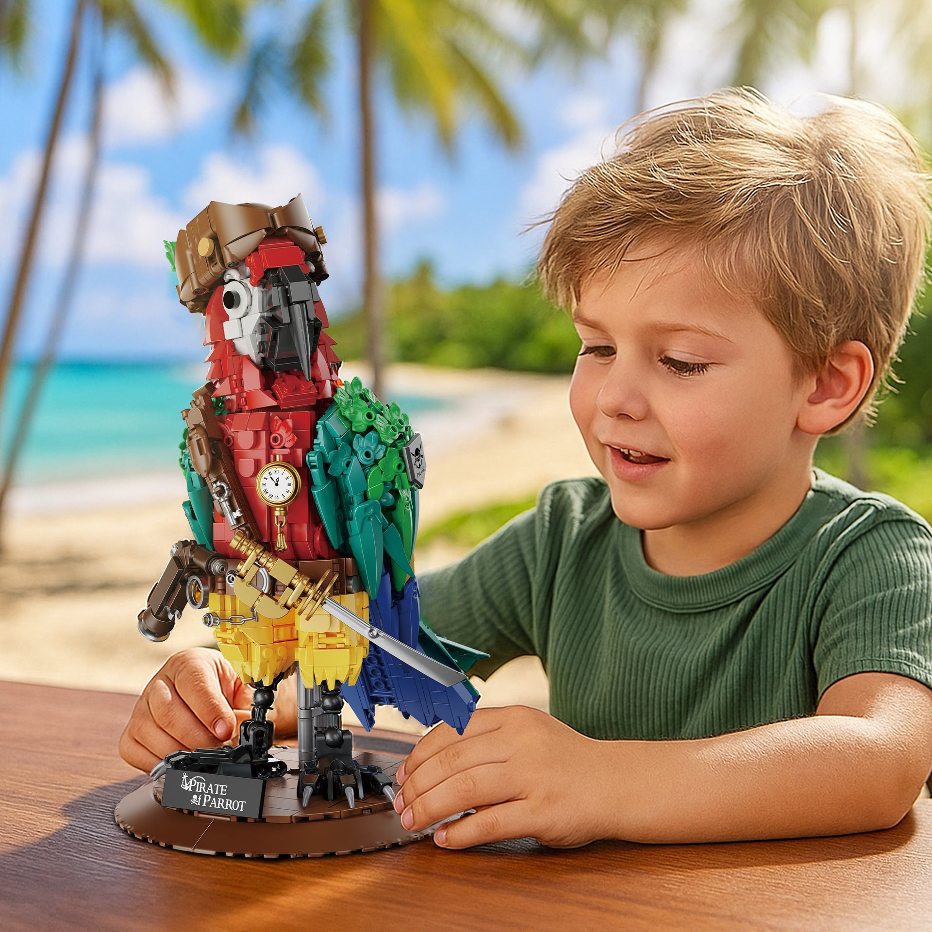 Pirate Parrot Building Blocks