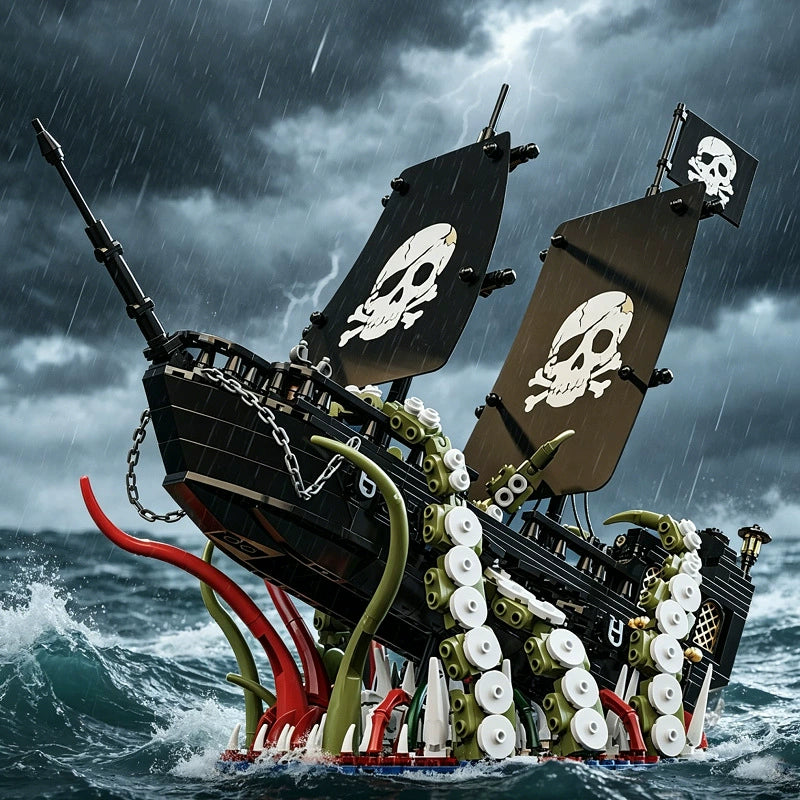 Tentacle Pirate Ship Building Blocks