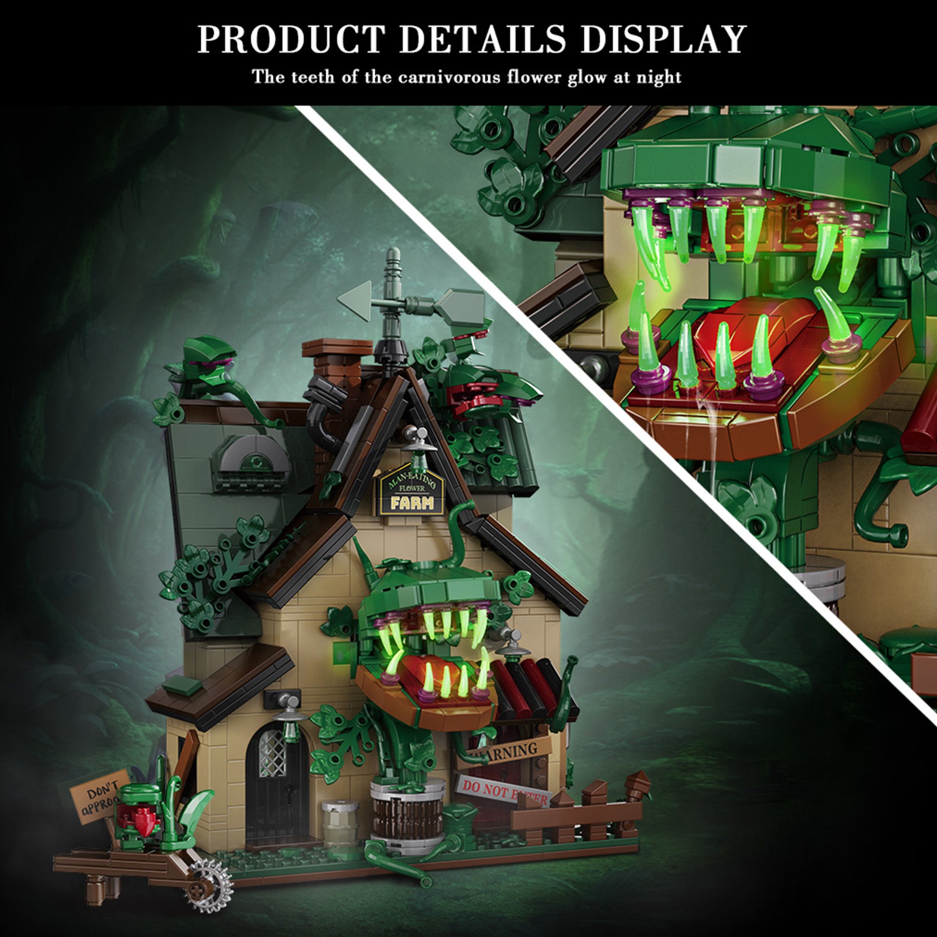 Glow Carnivorous Plant House Building Blocks