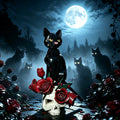 Christmas Halloween Skull Cat Rose Building Block Set 1576PCS Gothic Decor Gift