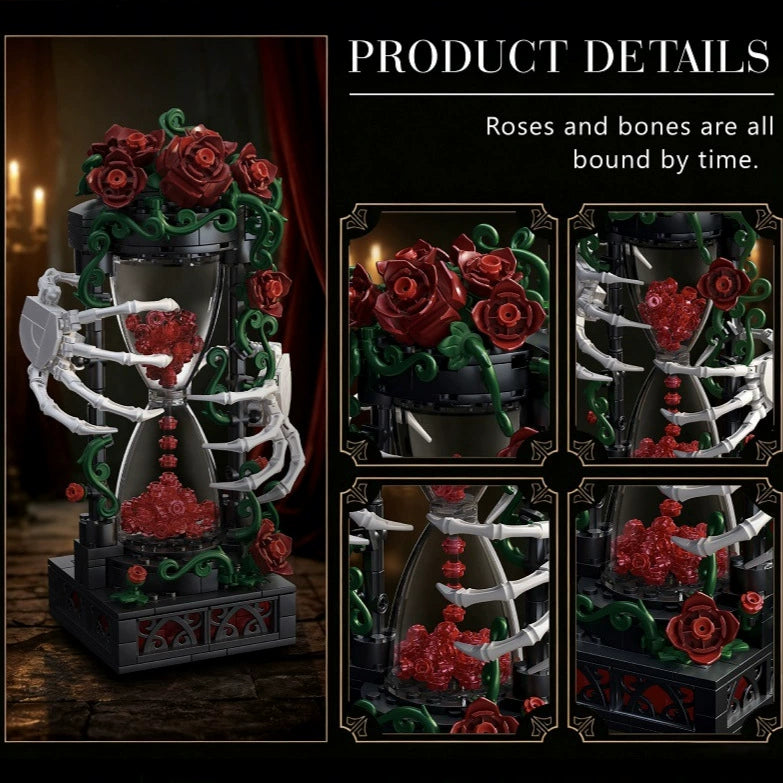 Gothic Bone Hourglass Rose Building Blocks
