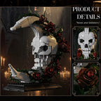 Gothic Crescent Moon Skull Building Blocks