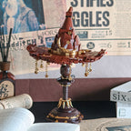 Building block magic hat lamp featuring a decorative wizard hat design and lighting components.