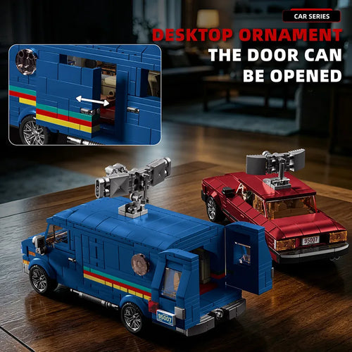 Car series vehicle building blocks collection with four different model sets