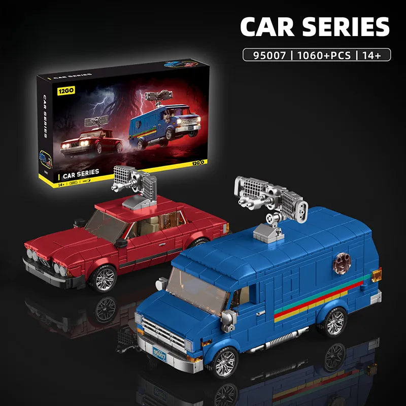 Vehicle building blocks display sets with 1060PCS, 1726PCS, 1728PCS, and 2135PCS options