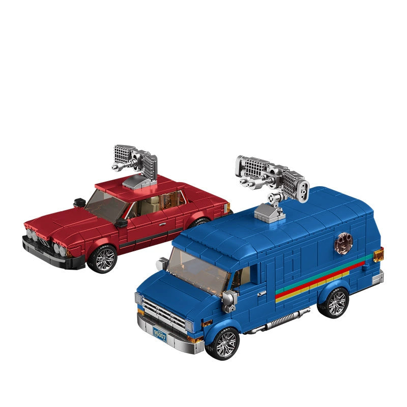Car series vehicle building blocks collection with four different model sets