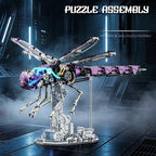 Sci fi dragonfly building set with display base and built in light feature