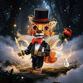 Fox magician building blocks set with box and size details