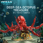 Giant red octopus building set for collectors, ocean decor lovers, and building block fans.