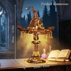 Building block magic hat lamp featuring a decorative wizard hat design and lighting components.