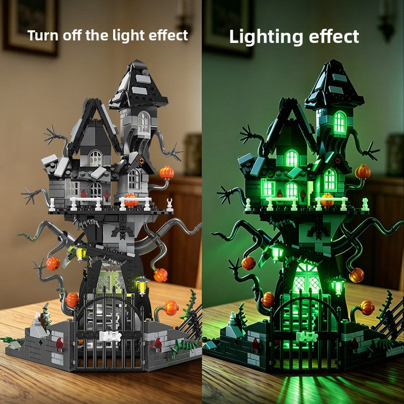 Magic house building set displayed as cozy desk decor