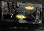 2135PCS RV vehicle building blocks display set with trailer, car, and motorcycle
