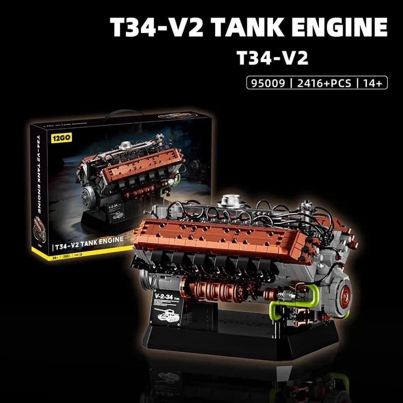 Mechanical detail of Tiger tank engine building blocks