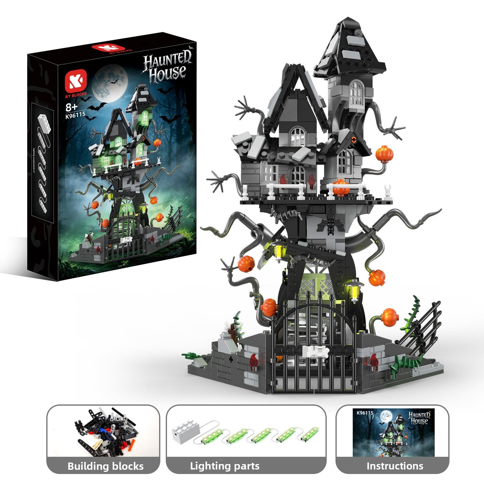 Haunted House Building Blocks with Light