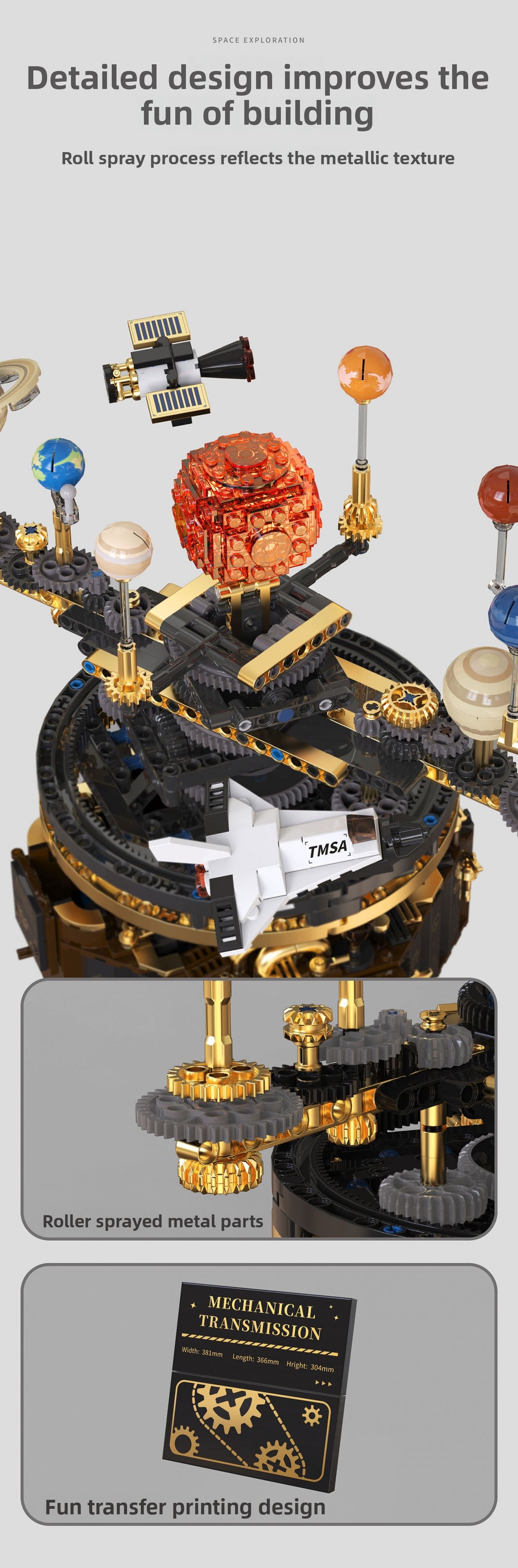 Electric Solar System Planetarium Building Blocks