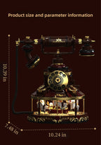 1130PCS telephone carousel building blocks set with gold details
